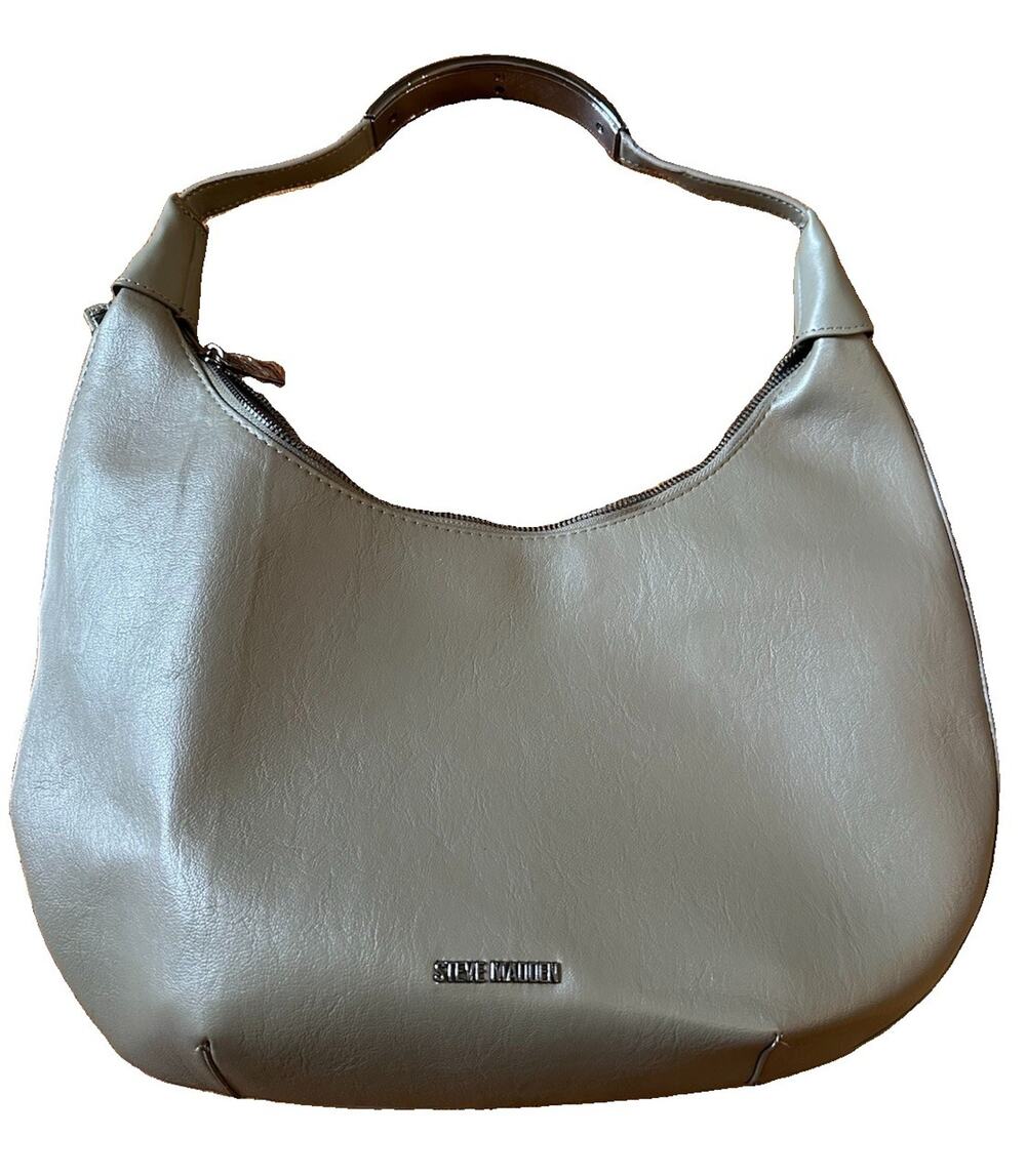 New Steve Madden Shoulder Bag- Green Leather And Black Chrome Hardware